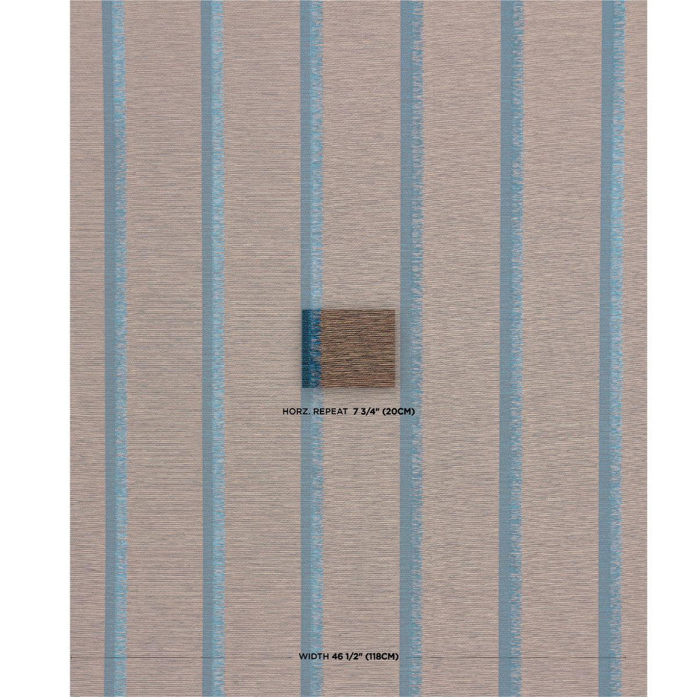 Axel Fringe Wallcovering Peacock/Brown 5015710 by Schumacher Designer Wallpaper Patterson Flynn 7.75" - Swanky Fabrics -