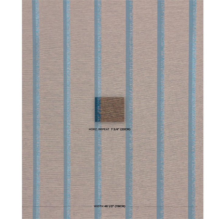 Axel Fringe Wallcovering Peacock/Brown 5015710 by Schumacher Designer Wallpaper Patterson Flynn 7.75" - Swanky Fabrics -