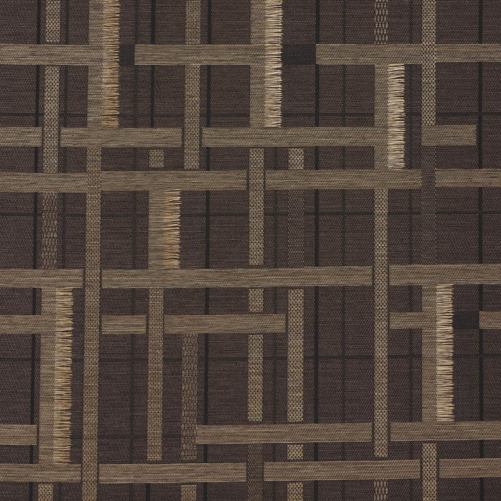Axel Plaid Wallcovering Saddle Brown 5015722 by Schumacher Designer Wallpaper Patterson Flynn 55.12" - Swanky Fabrics -