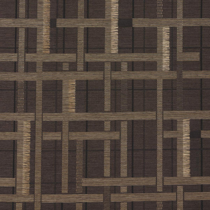 Axel Plaid Wallcovering Saddle Brown 5015722 by Schumacher Designer Wallpaper Patterson Flynn 55.12" - Swanky Fabrics -