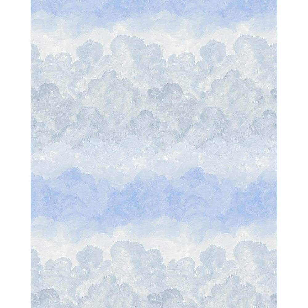 Painted Sky Clear Blue 5016021 by Schumacher Designer Wallpaper Backdrop X Xavier Donnelly 54.0" - Swanky Fabrics -