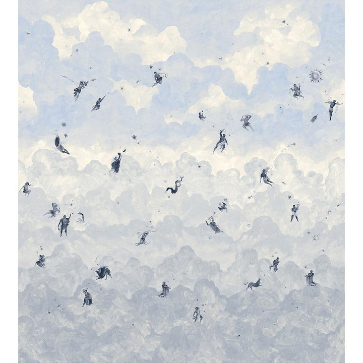 Ascendance 3 Clear Blue 5016032 by Schumacher Designer Wallpaper Backdrop X Xavier Donnelly 162.0" - Swanky Fabrics -