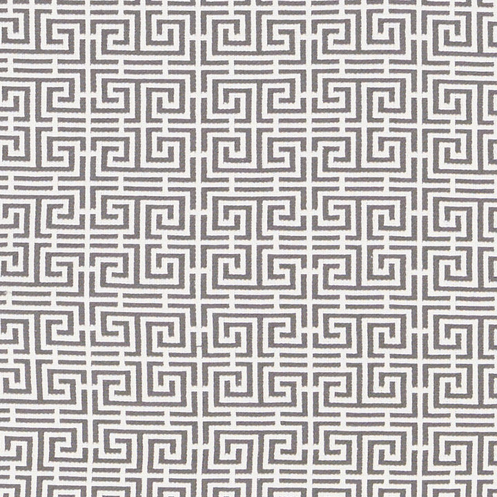 Chinois Fret Grey/White 70564 by Schumacher Designer Fabric ESSENTIALS: SMALL-SCALE UPHOLSTERY I See Sample FRANCE HEAVY DUTY </p><p>Repeat: Horizontal: 2 1/4" (6CM) and Vertical: 2 3/8" (6CM) 53 1/2" (136CM) - Swanky Fabrics -