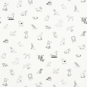 Schumacher Wallpaper Good Dogs Everywhere Black & White 5016130