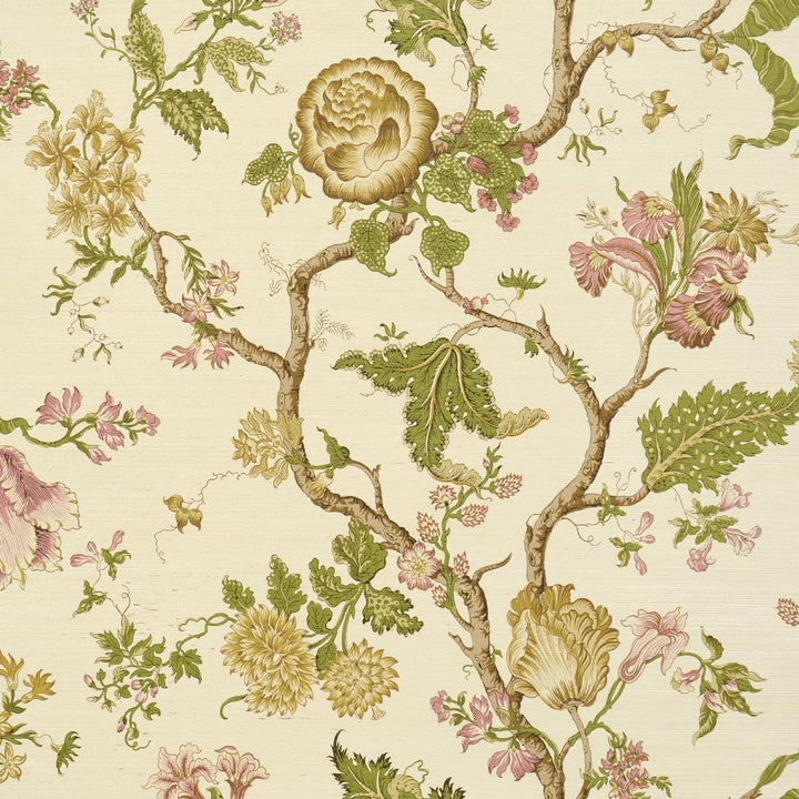 Josephine Sisal Citron 5016681 by Schumacher Designer Wallpaper Perennial Favorites 32.0" - Swanky Fabrics -