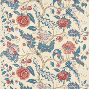 Schumacher Wallpaper Sinhala Sisal Rouge & Indigo 5016691