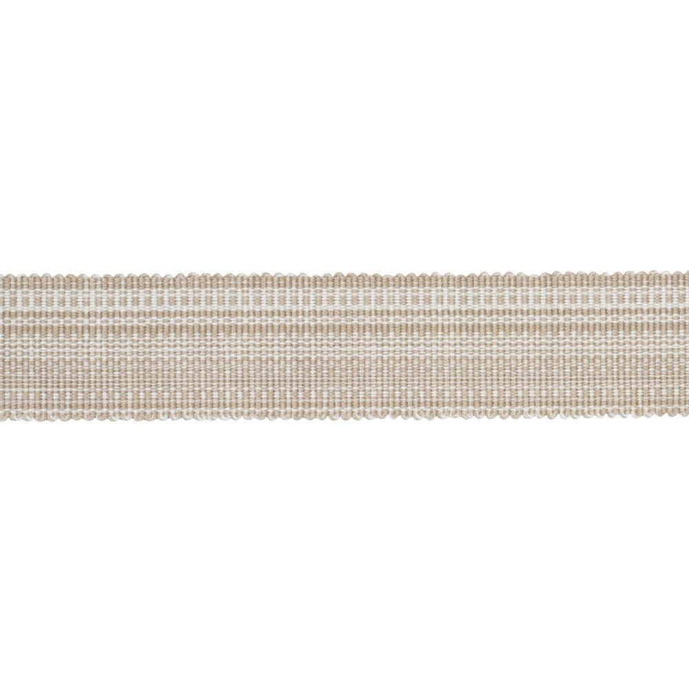 Cotton Stri Tape Medium Sand 83940 by Schumacher Designer Trim Patterson Flynn 1.0" - Swanky Fabrics -