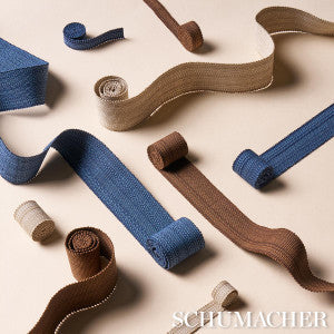 Schumacher Trim Cotton Stri Tape Narrow Chestnut 83952