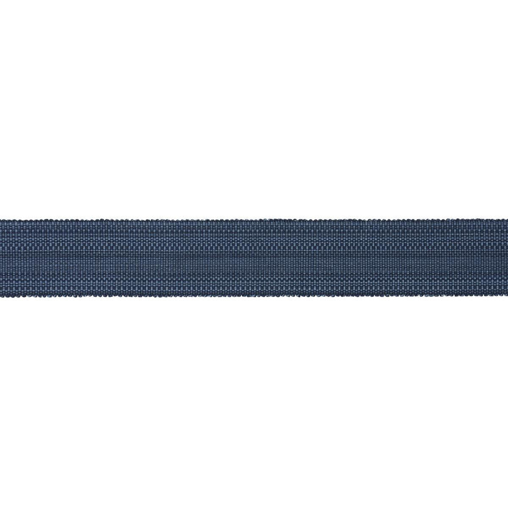 Cotton Stri Tape Wide Indigo 83962 by Schumacher Designer Trim Patterson Flynn 1.62" - Swanky Fabrics -
