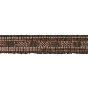 Schumacher Trim Nael Linen Cotton Tape Cedar Brown 83982