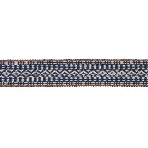 Schumacher Trim Helena Linen Cotton Tape Indigo 84020