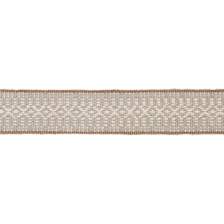 Helena Linen Cotton Tape Natural 84021 by Schumacher Designer Trim Patterson Flynn 1.25" - Swanky Fabrics -