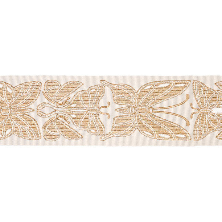 Metamorphosis Tape Ivory & Gold 84381 by Schumacher Designer Trim Craft Revival 2.25" - Swanky Fabrics -