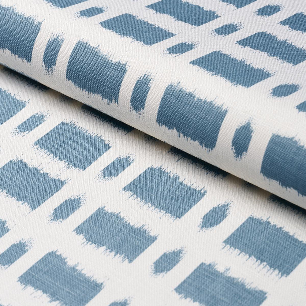 Townline Road Marine TOWN007 by Schumacher Designer Fabric Veere Grenney 3.38" - Swanky Fabrics -
