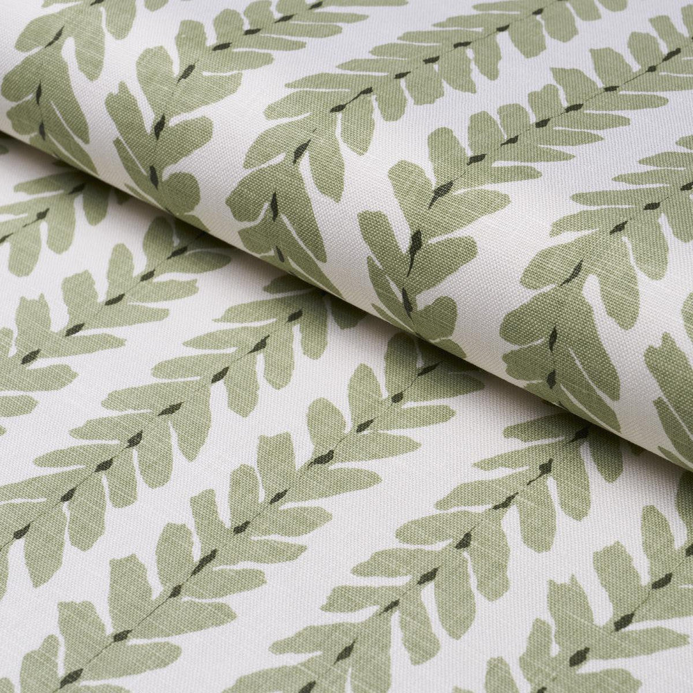Woodperry Moss WOOD007 by Schumacher Designer Fabric Veere Grenney 4.38" - Swanky Fabrics -