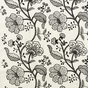Schumacher Fabric Full Bloom Embroidery Ink 70812