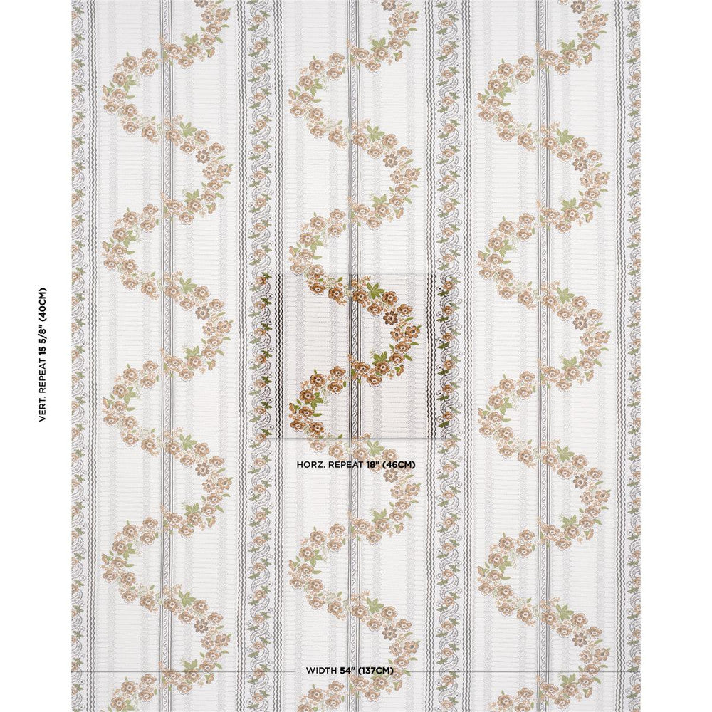 Serena Garland Ochre 182071 by Schumacher Designer Fabric Rita Konig 18.0" - Swanky Fabrics -