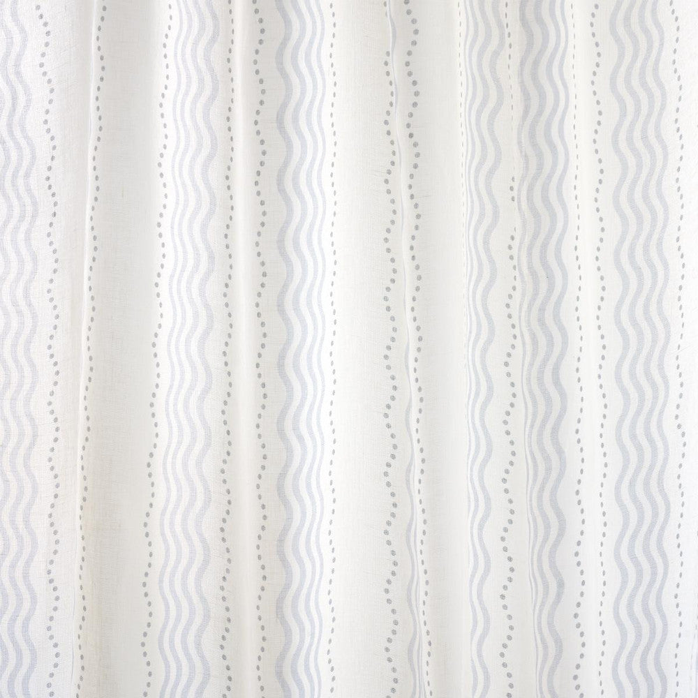 Margot Linen Sheer Blue 182011 by Schumacher Designer Fabric Rita Konig 5.38" - Swanky Fabrics -