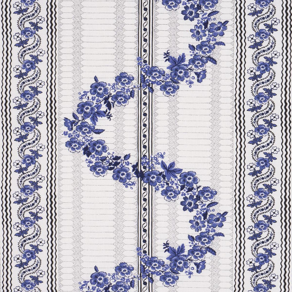 Serena Garland Blue 182070 by Schumacher Designer Fabric Rita Konig 18.0" - Swanky Fabrics -