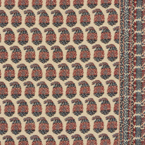 Schumacher Fabric Terry Red & Navy 182061