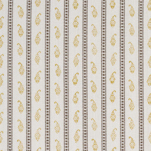 Schumacher Fabric Eddie Woven Hand Block Print Yellow 182022
