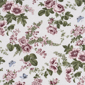 Schumacher Fabric Sibyl Chintz Rose 182080
