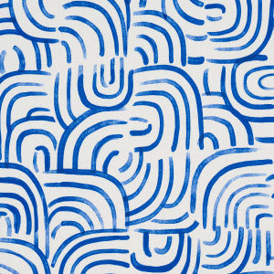 Schumacher Fabric New Beat Bright Blue 182360