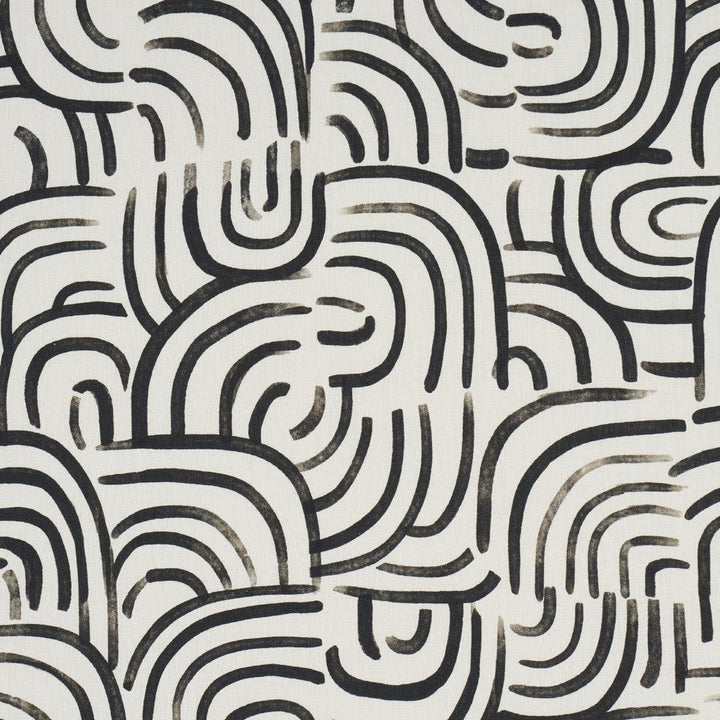 New Beat Carbon 182362 by Schumacher Designer Fabric Backdrop 26.0" - Swanky Fabrics -