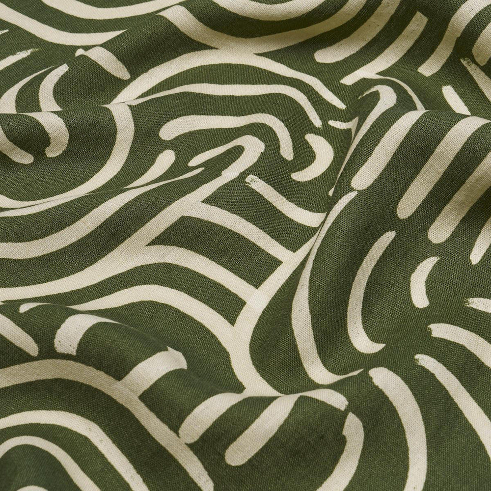New Beat Olive 182363 by Schumacher Designer Fabric Backdrop 26.0" - Swanky Fabrics -