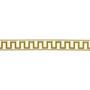 Schumacher Trim Greek Key Embroidered Tape Gold 70813