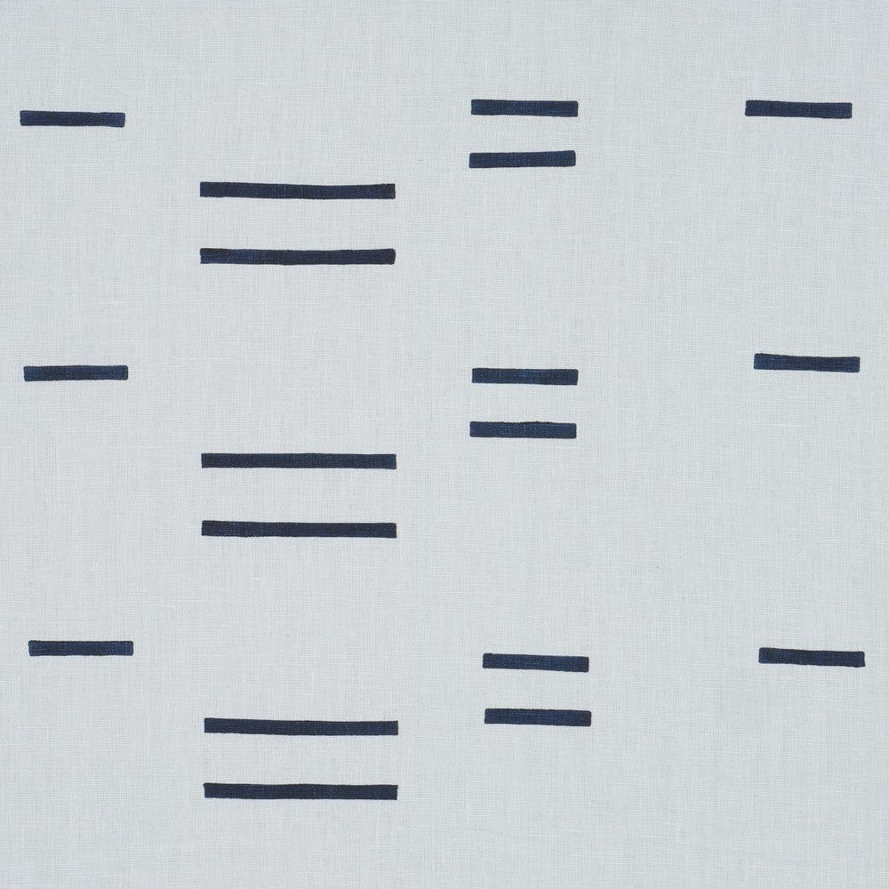 Oaxaca Navy On Sky 74002 by Schumacher Designer Fabric Caroline Z Hurley 18.0" - Swanky Fabrics -