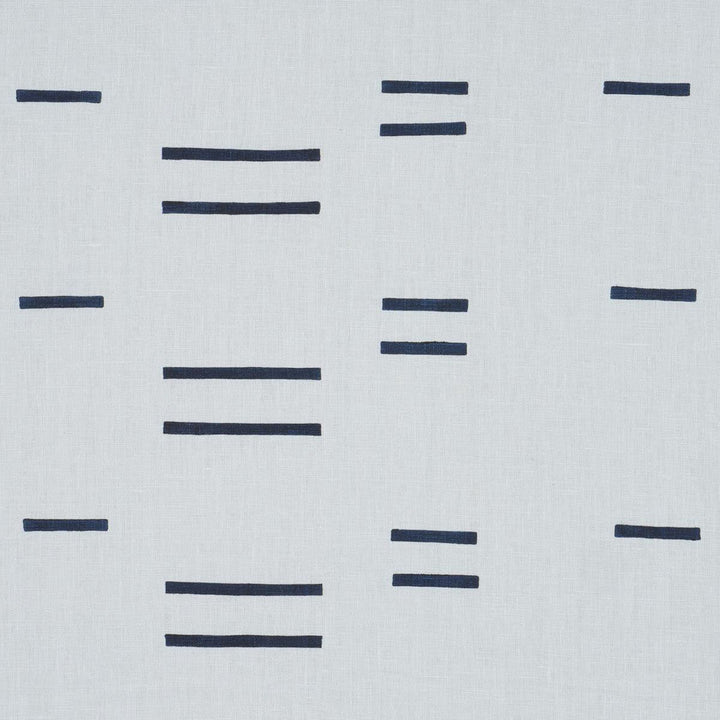 Oaxaca Navy On Sky 74002 by Schumacher Designer Fabric Caroline Z Hurley 18.0" - Swanky Fabrics -