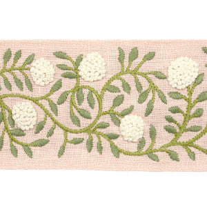 Schumacher Trim Ashoka Tape Leaf & Blush 76296