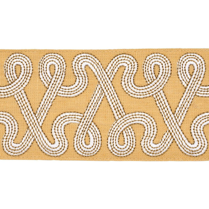 Freeform Embroidered Tape Maize 76735 by Schumacher Designer Trim Perennial Favorite Trims 3.88" - Swanky Fabrics -