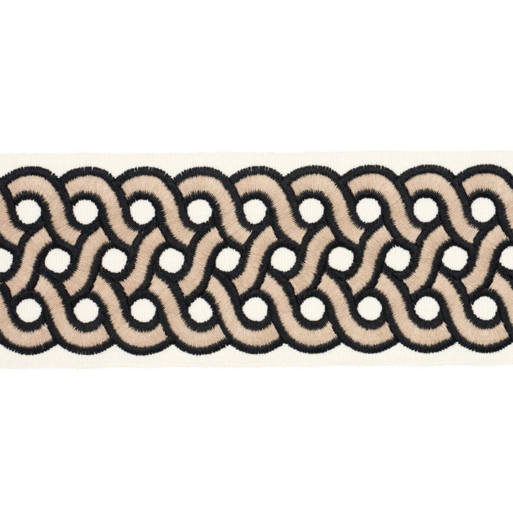 Mandeville Tape Almond 77155 by Schumacher Designer Trim Perennial Favorite Trims 2.5" - Swanky Fabrics -