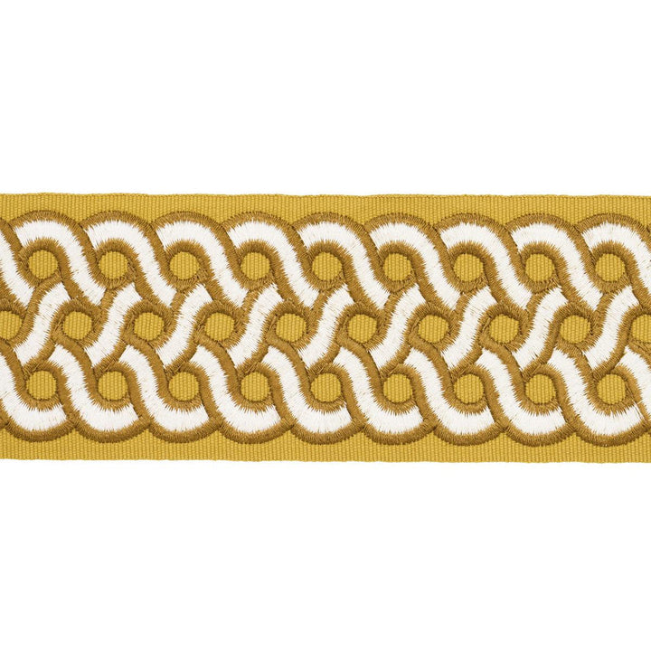 Mandeville Tape Goldenrod 77156 by Schumacher Designer Trim Perennial Favorite Trims 2.5" - Swanky Fabrics -