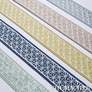 Schumacher Trim Directoire Tape Narrow Teal 83852