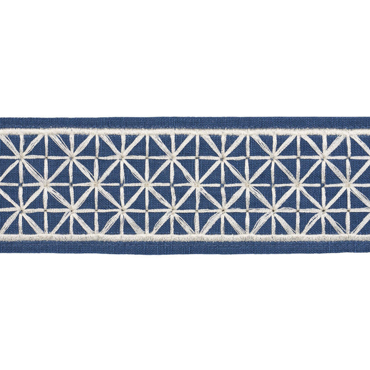 Directoire Tape Narrow Bleu Marine 83854 by Schumacher Designer Trim Perennial Favorite Trims - Swanky Fabrics -