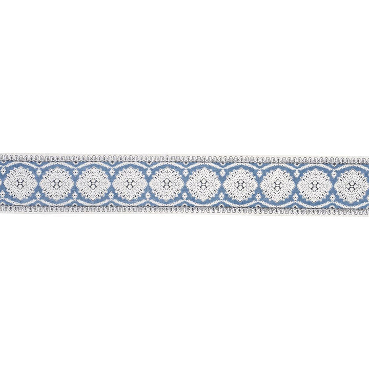 Maximilian Tape Blue 84330 by Schumacher Designer Trim Rita Konig - Swanky Fabrics -