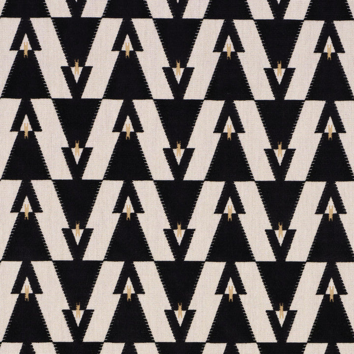 Kalido Velvet Onyx 84121 by Schumacher Designer Fabric Perennial Favorites 5.38" - Swanky Fabrics -