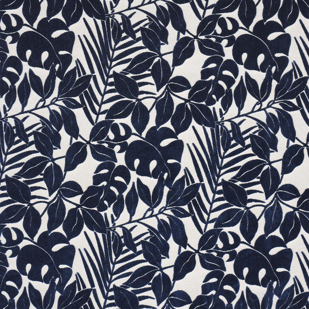 Miramar Indoor/Outdoor Velvet Navy 84323 by Schumacher Designer Fabric Perennial Favorites 25.25" - Swanky Fabrics -