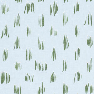 Schumacher Fabric Meadow Button Hand Embroidery Blue 84392