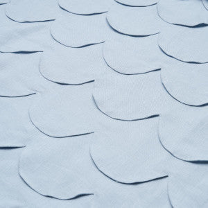 Schumacher Fabric Prep School Hand Pieced Scallop Blue 84401