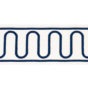 Schumacher Trim Royere Scroll Marine 84620