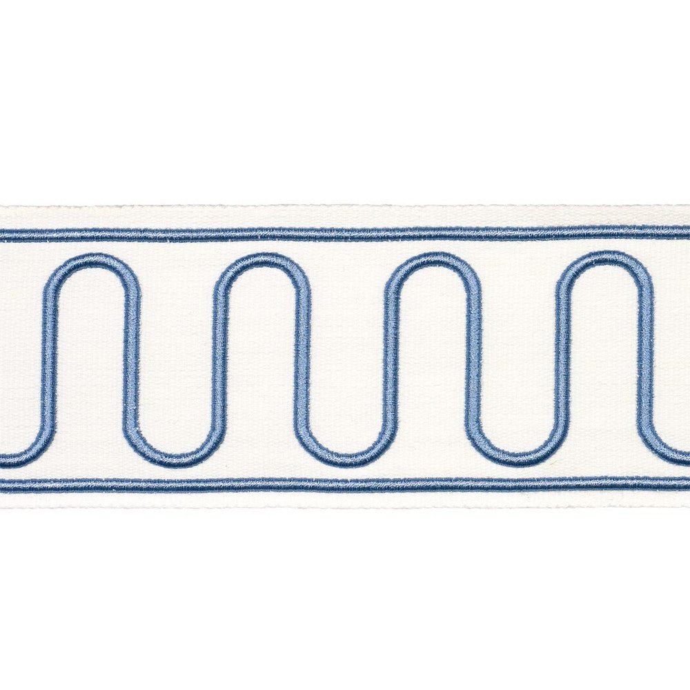 Royere Scroll Porcelain 84621 by Schumacher Designer Trim Paloma Contreras Trims 3.0" - Swanky Fabrics -