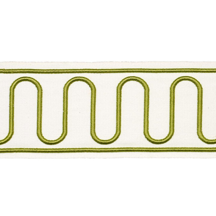 Royere Scroll Green 84622 by Schumacher Designer Trim Paloma Contreras Trims 3.0" - Swanky Fabrics -