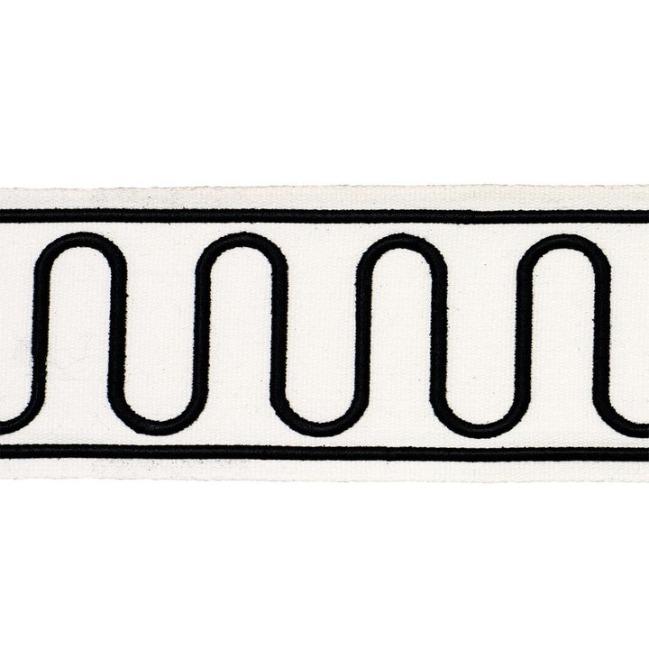 Royere Scroll Black 84624 by Schumacher Designer Trim Paloma Contreras Trims 3.0" - Swanky Fabrics -
