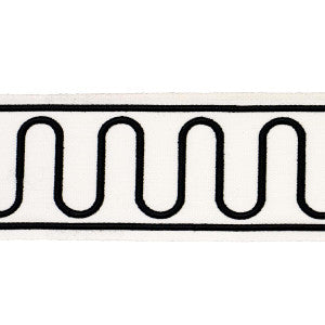 Schumacher Trim Royere Scroll Black 84624
