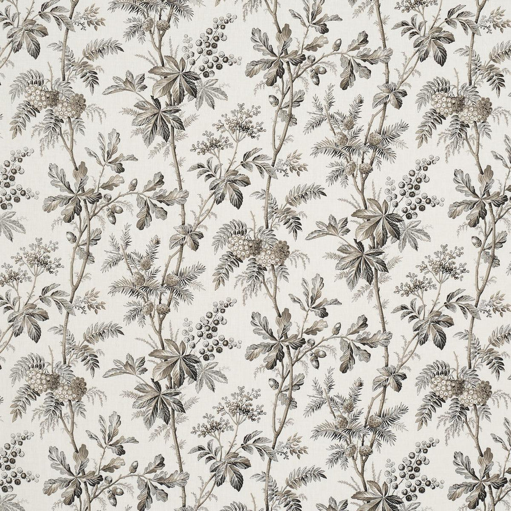 Brantwood Vine Graphite 174115 by Schumacher Designer Fabric A Country Life 18.0" - Swanky Fabrics -