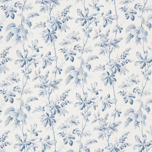 Schumacher Wallpaper Brantwood Vine Porcelain 5016351